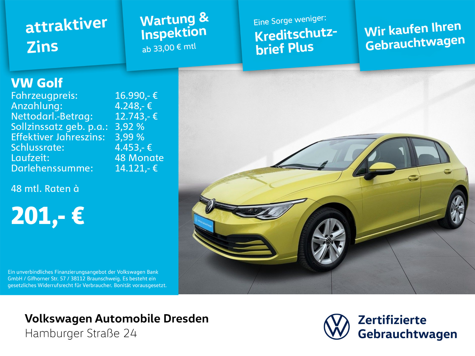 Volkswagen Golf 1.5 TSI VIII Life LANE APP