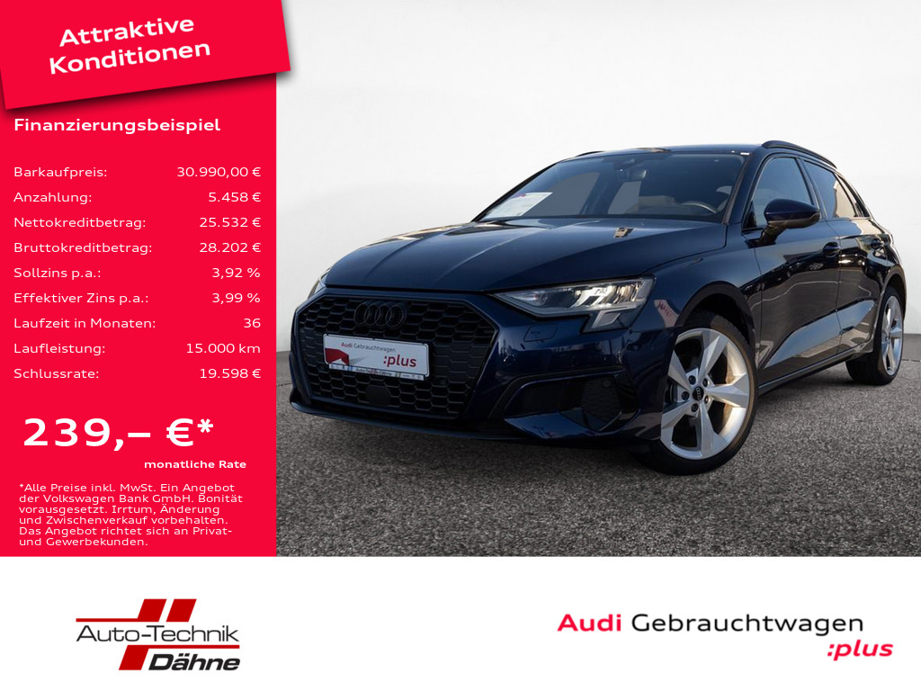 A3 Sportback 30 TFSI advanced