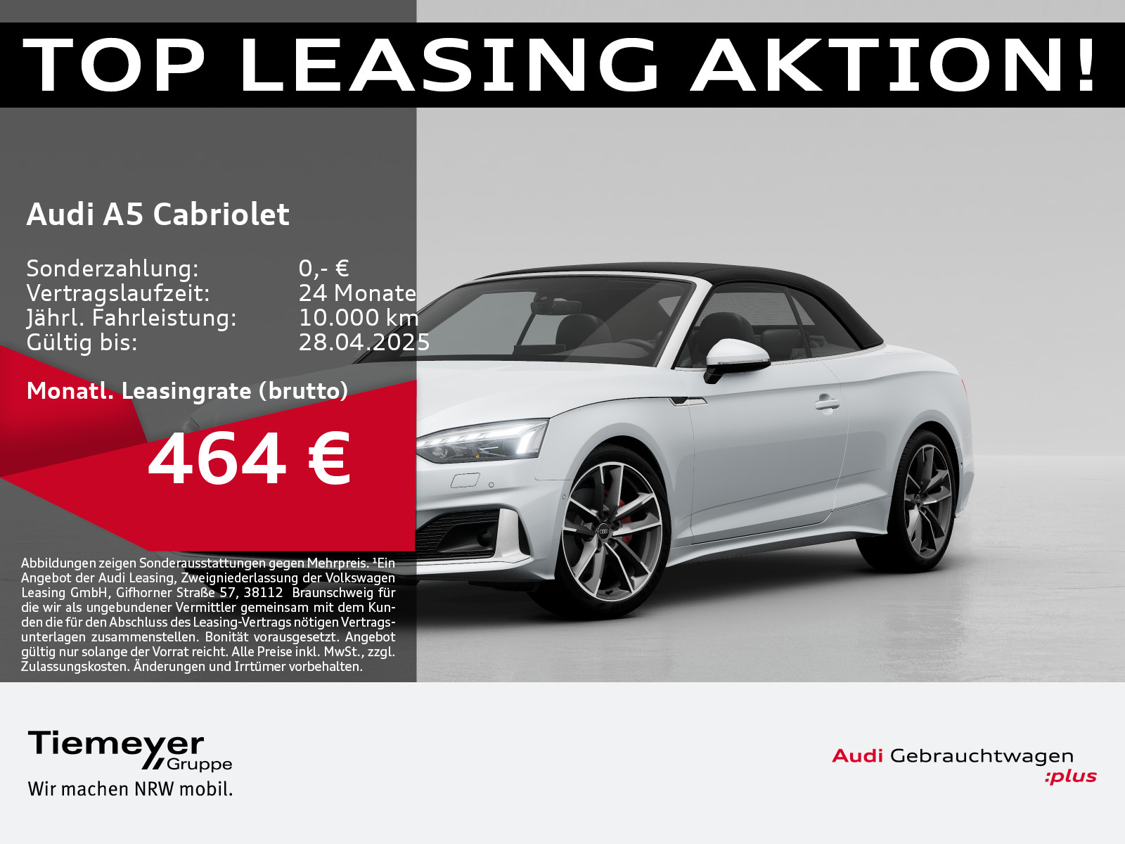 Audi A5 Cabriolet 40 TDI Q NP82 LM19 KOPFRAUMHZG