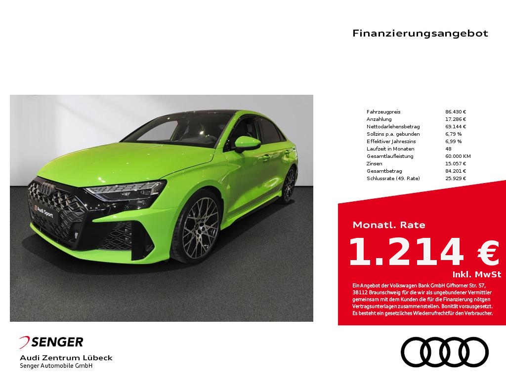 RS3 Limo 280km/h Memory Matrix-LED Navi Panorama