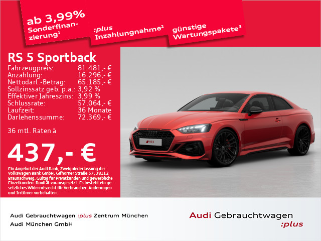 RS5 Coupé qu. Virtual+/Sportabgas/280kmH/HUD/Navi+/Privacy