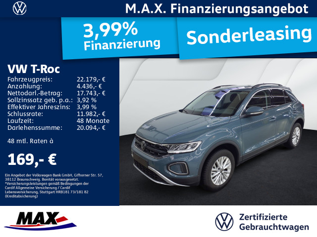 T-Roc 1.0 TSI LIFE LED+NAVI+PDC+ALU+SITZHZG+APP+