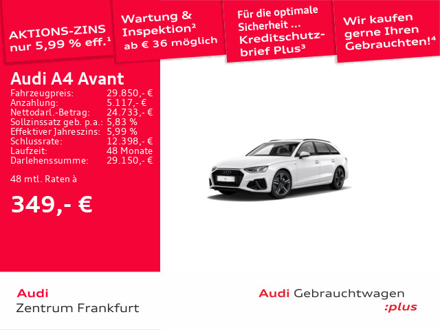 A4 Avant 35 TFSI S tronic S line LED Navi Panorama Tempomat VC DAB