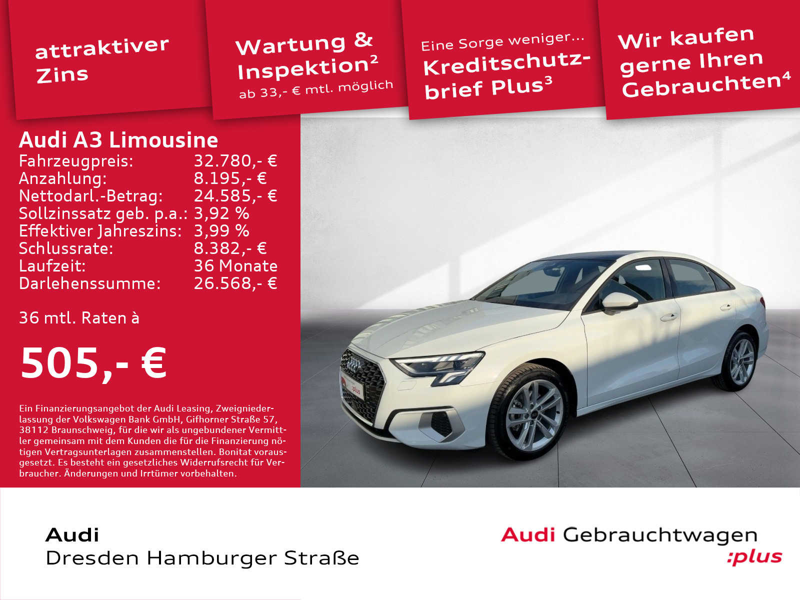 A3 Limousine 30 TFSI advanced LED Panorama AHZV