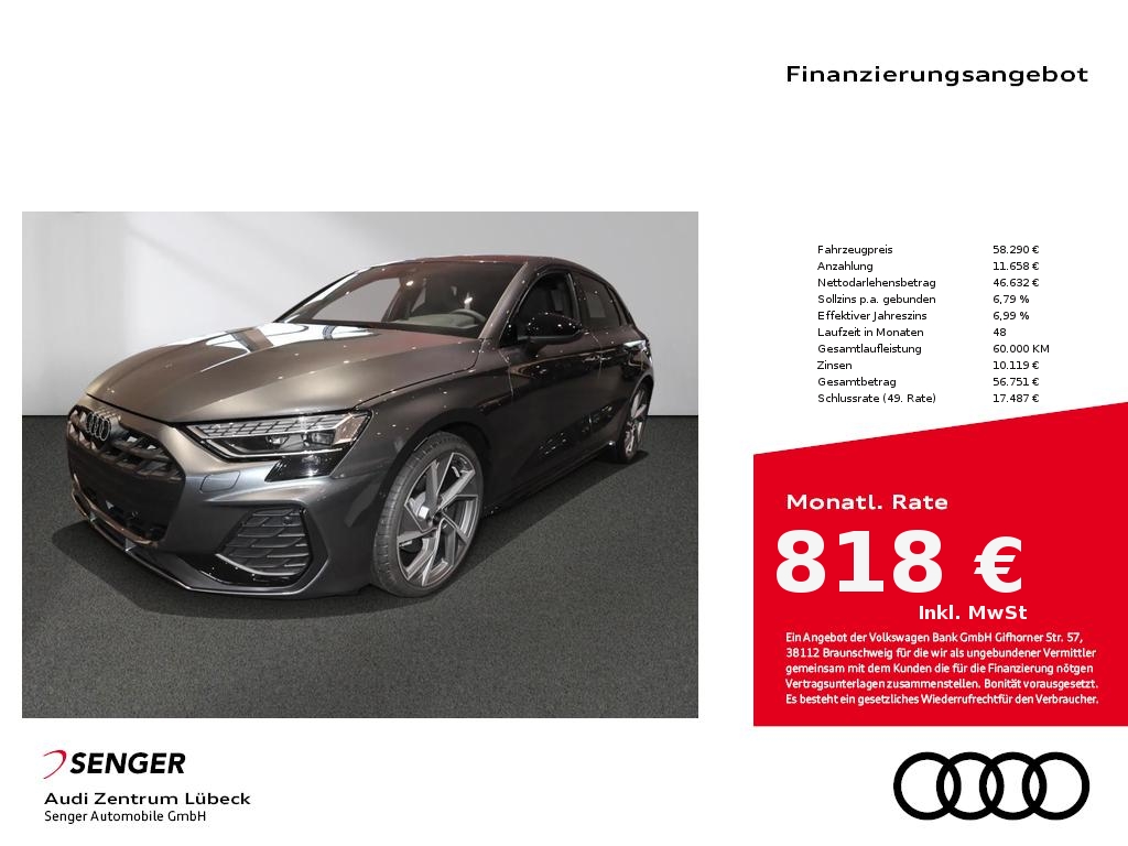 A3 Sportback S line 35 TDI Optik-Paket Panorama