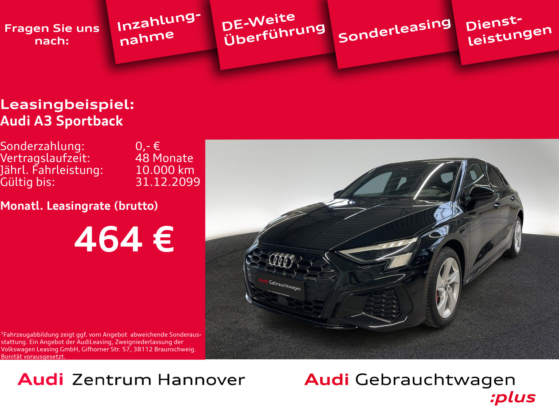 A3 Sportback S line 45 TFSIe HuD Matrix ACC DAB virtual