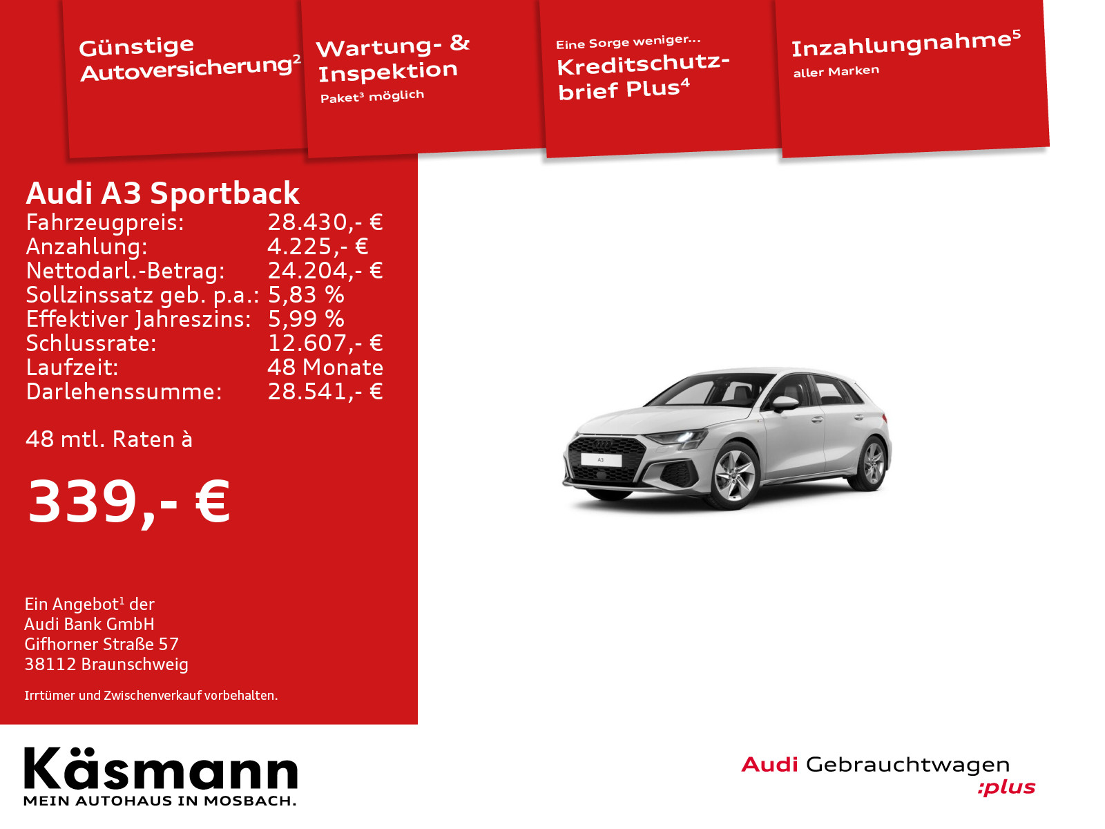 A3 Sportback S line 30TDI 2x S line STANDH