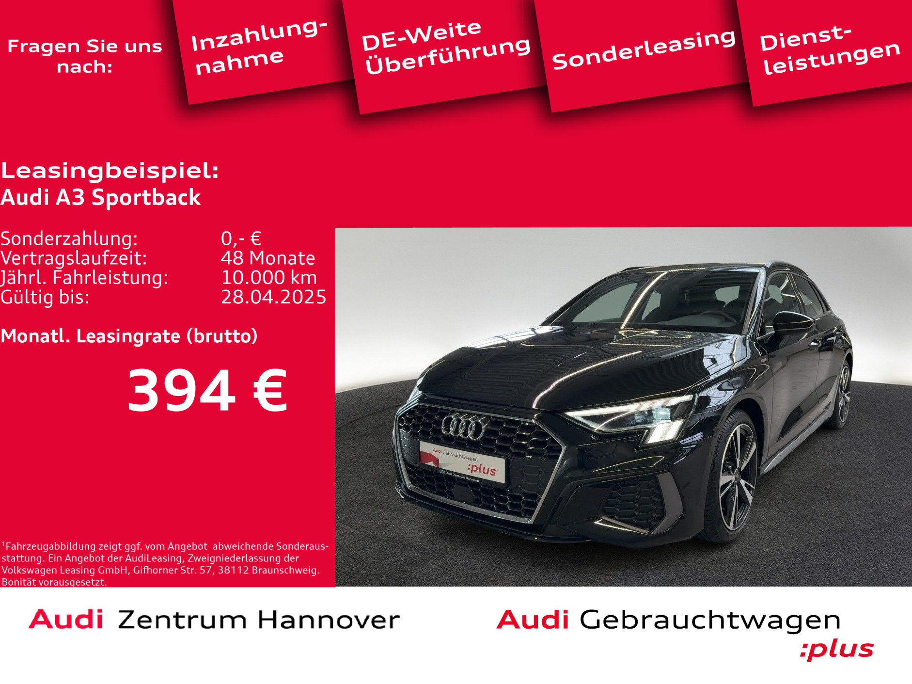 A3 Sportback S line 35 TDI Matrix Kamera AHK ACC