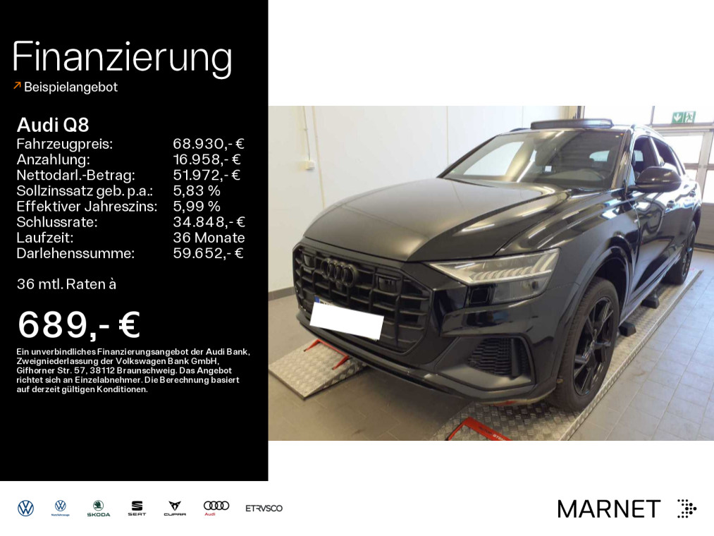 Q8 55 3.0 TFSI QUATTRO S-Line Plus *22"*Matrix*Pano*B&O*Optik*