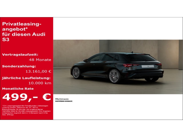 S3 SPORTBACK MATRIX OPTIKPAKET SCHWARZ PANO 2.0 TFSI quattro