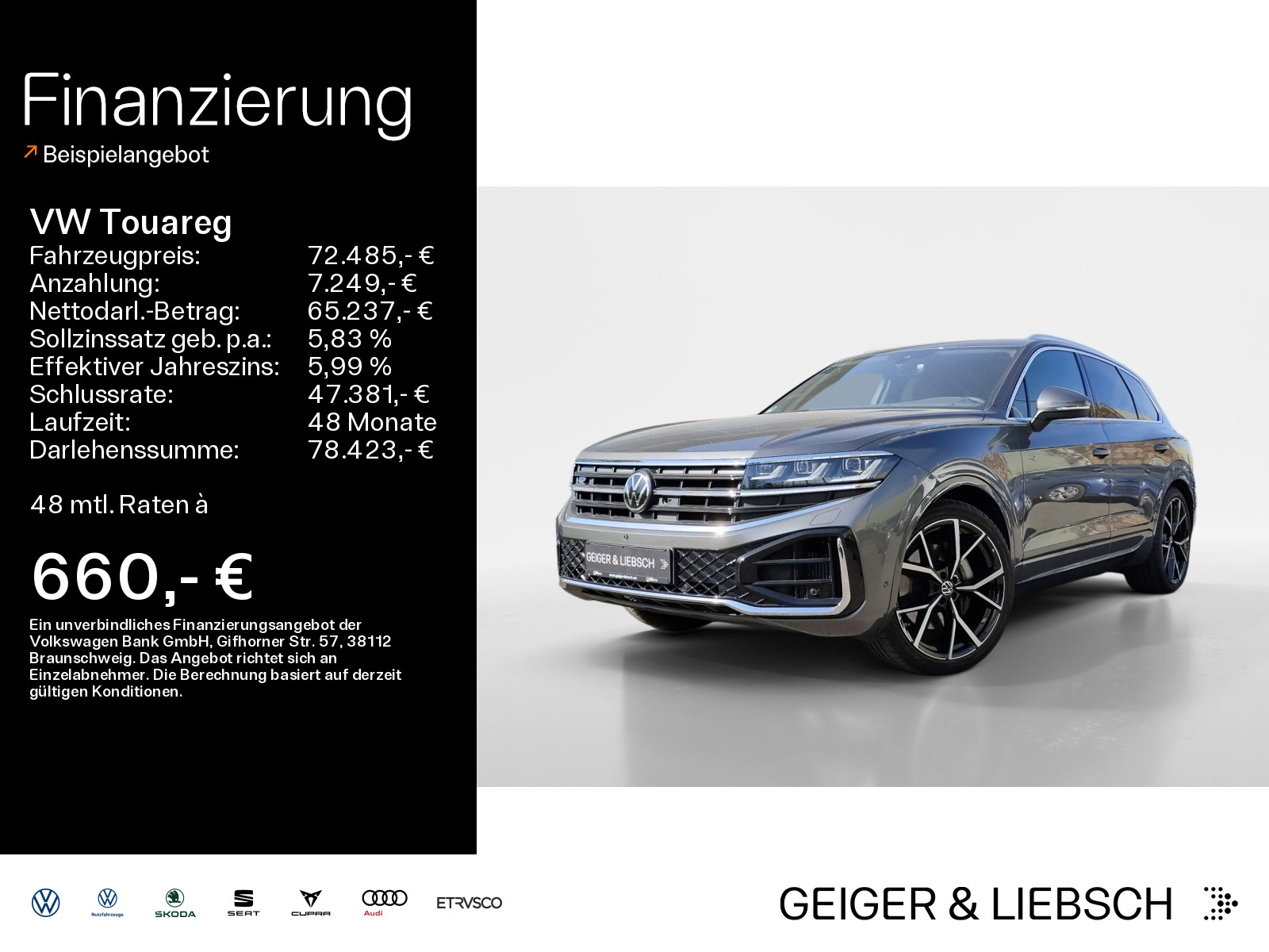 Touareg 3.0 TSI R-Line 4M HD Matrix+StHz+Luft+AHK