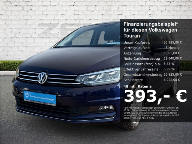 Volkswagen Touran 2.0 TDI Highline Massagesitze 3-Zonen