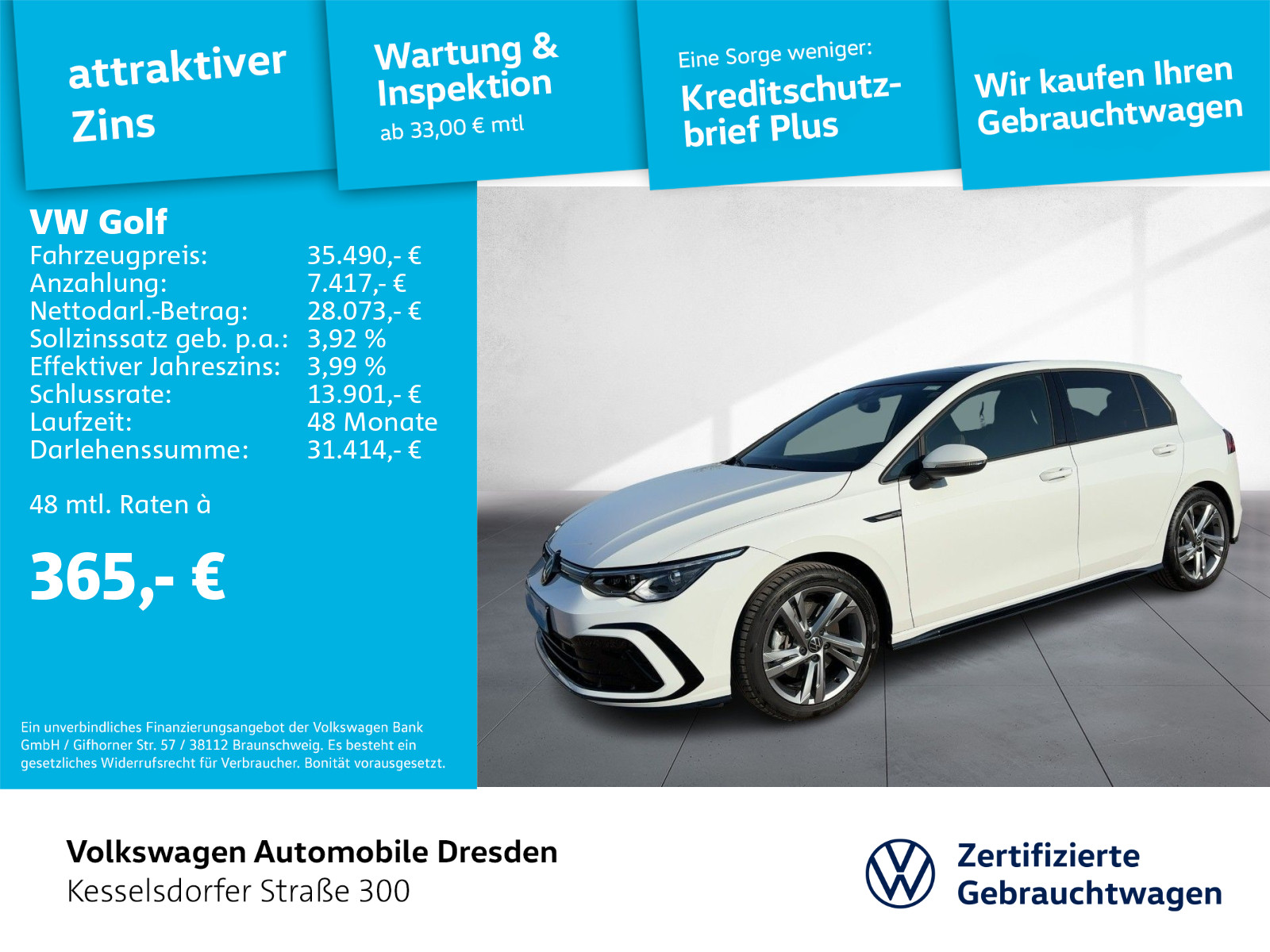 Golf VIII 2.0 TSI DSG AHZV LED Navi