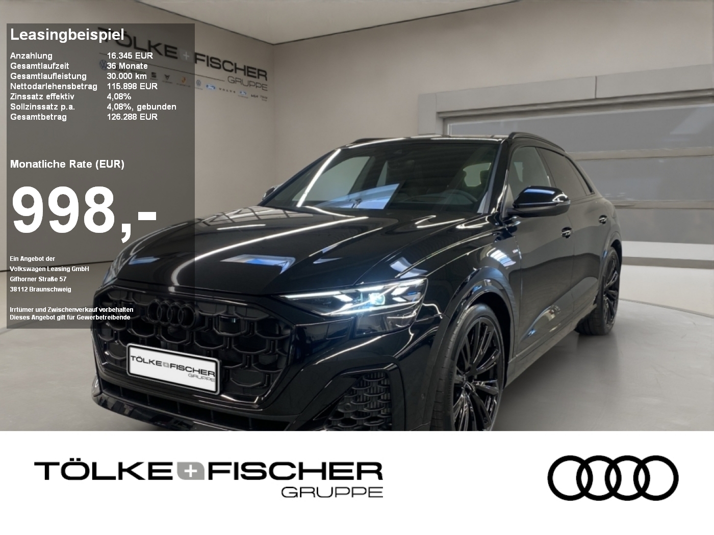 Q8 55 3.0 TFSI e quattro S-line el.Heck 360 ACC