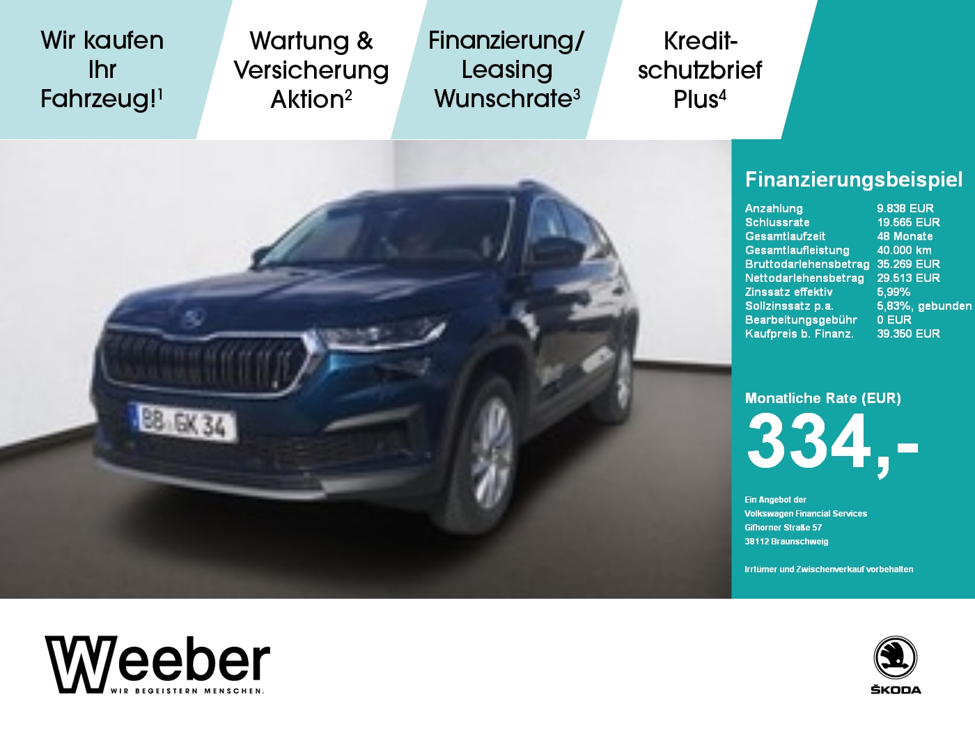 KODIAQ 2.0 TDI 4x4 DSG Style AHK Standheiz LED