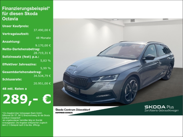 Octavia Combi Sportline 150 PS DSG PANO Infotainment-Paket Business Columbus Frontscheibe heizbar