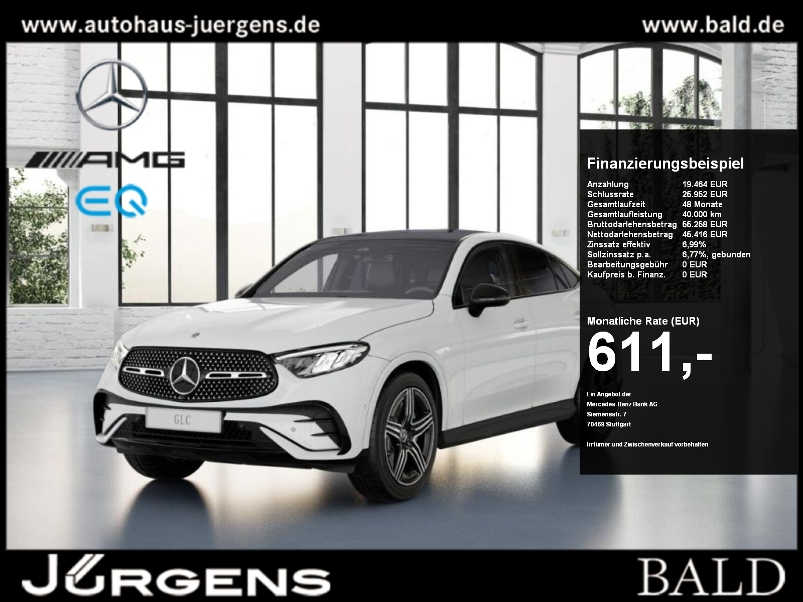 GLC 220 d 4M Coupé AMG-Sport/Pano/AHK/Night/20