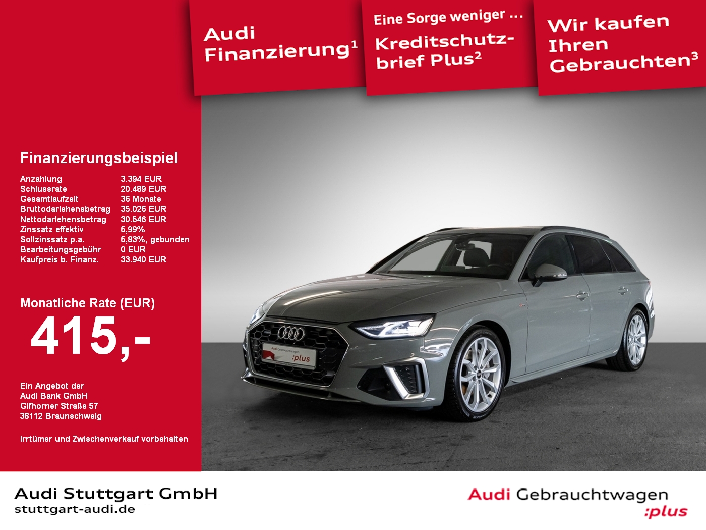 Audi A4 Avant 40 TFSI quattro S line