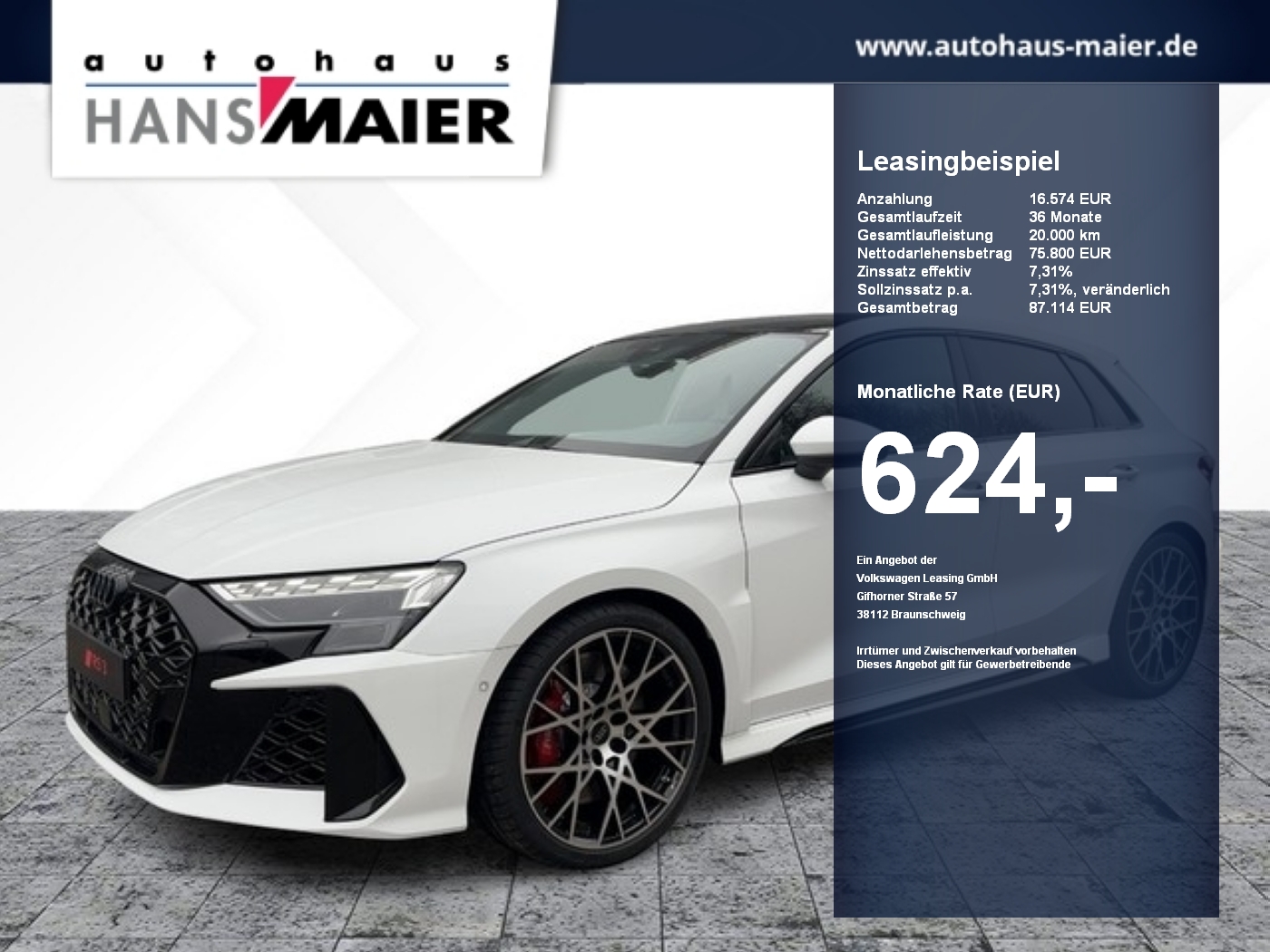 RS 3 Sportback TFSI quattro S tronic Pano Navi+