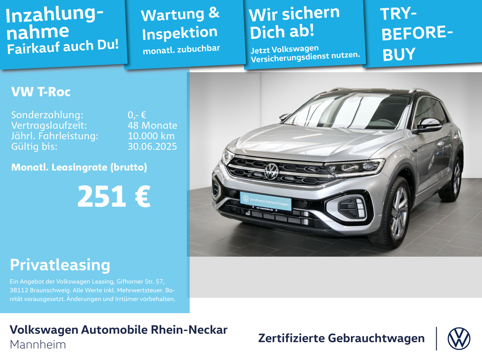 T-Roc 2.0 TDI R-Line DSG Navi AHK Kamera uvm