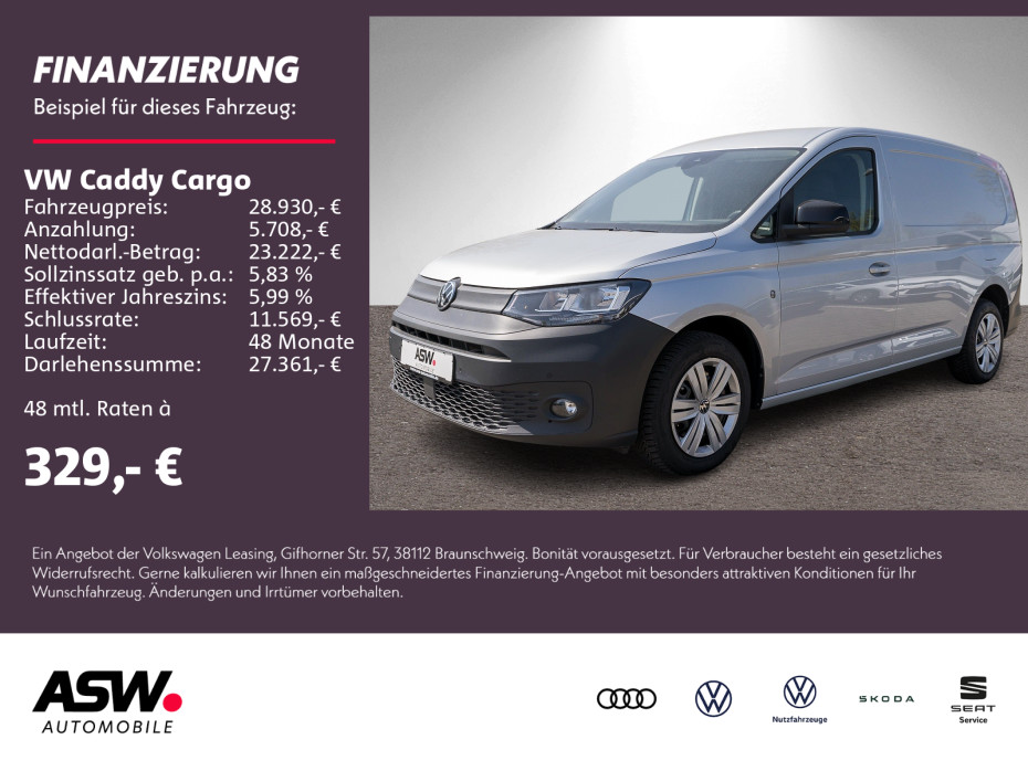 Caddy Cargo Maxi 2.0TDI DSG NAVI SHZ PDC RFK ACC