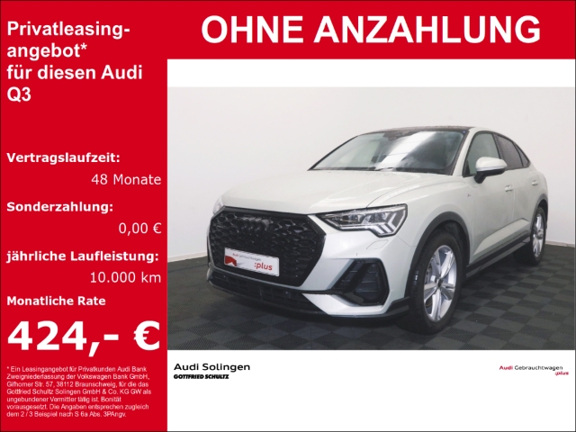 Audi Q3 0.0 Sportback 45 TFSI quattro S-line Anschlussgarantie 3 Jahre 1000 KM
