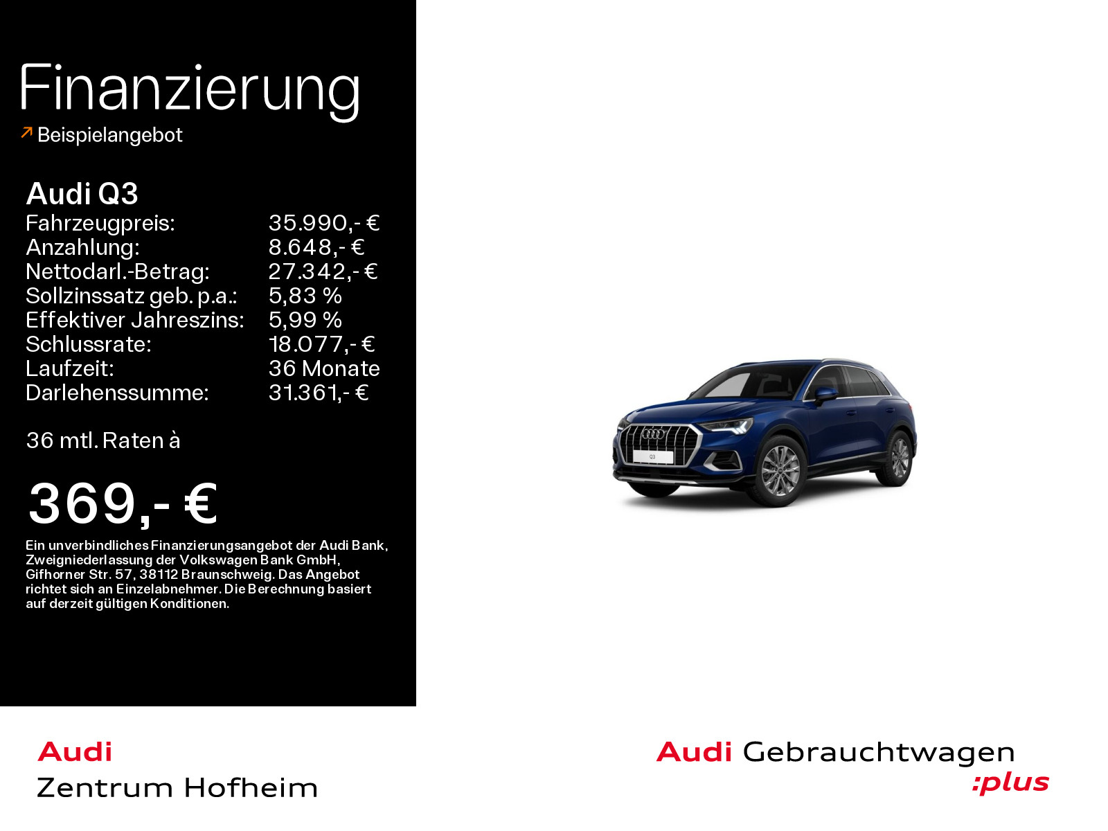 Q3 40 TFSI qu S line S tro*LED*Virtual*Navi+*Kamera*ACC*Teilleder*Sportsitze*