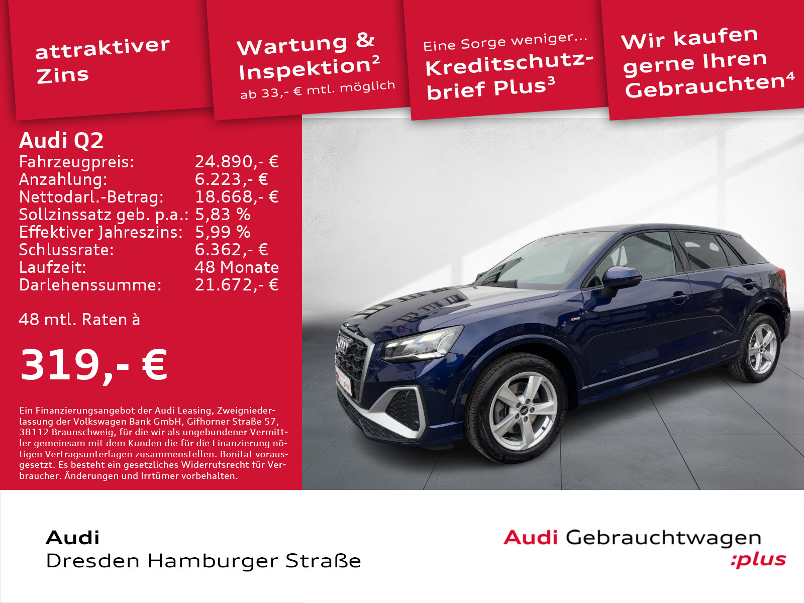 Q2 35 TDI quattro S line Matrix Navi S tronic