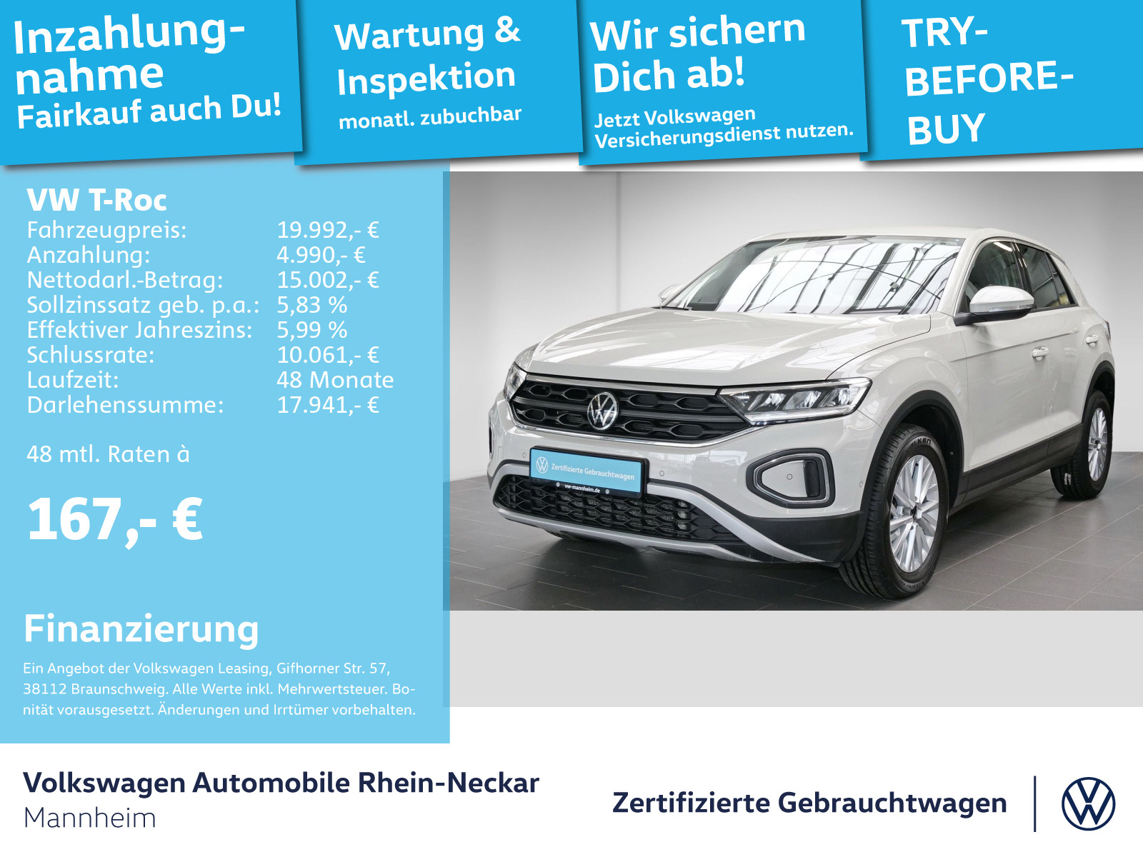 T-Roc 2.0 TDI AHK ACC LED uvm