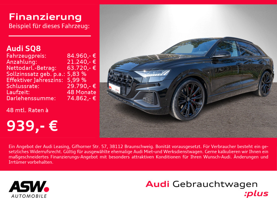 SQ8 4.0TFSI tiptronic Navi Matrix StandHz Pano