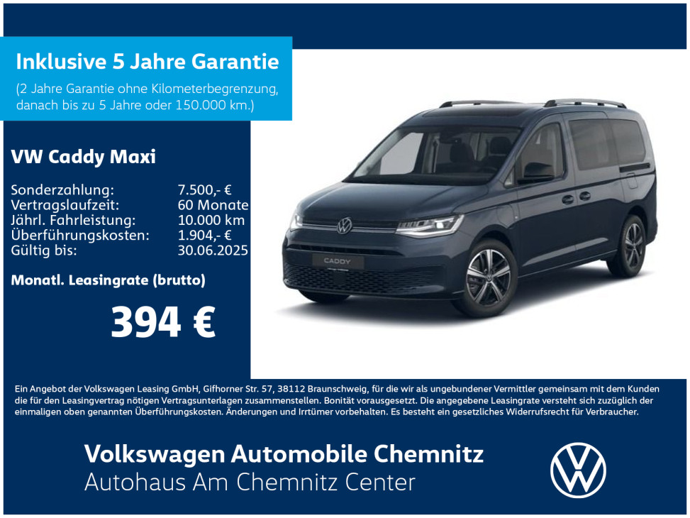 Volkswagen Caddy Maxi GOAL eHybrid
