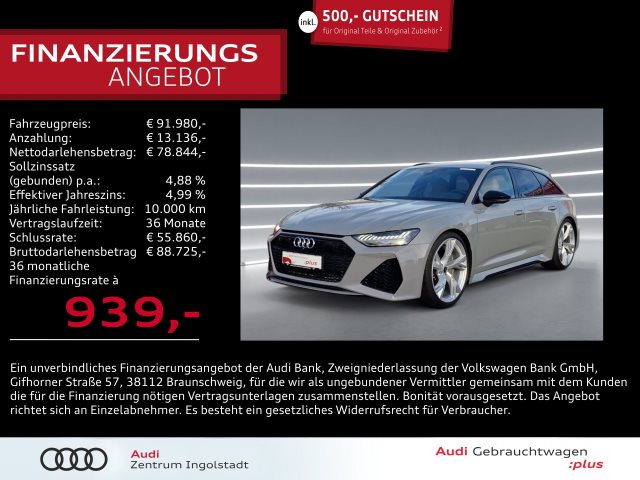 RS 6 Avant HD-MATRIX RS-AGA Keramik HuD B&O 22"