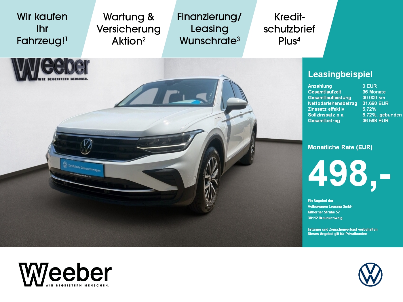 Tiguan Life eHybrid ACC AHK LED NAVI PANO PDC SHZ VIRTUAL