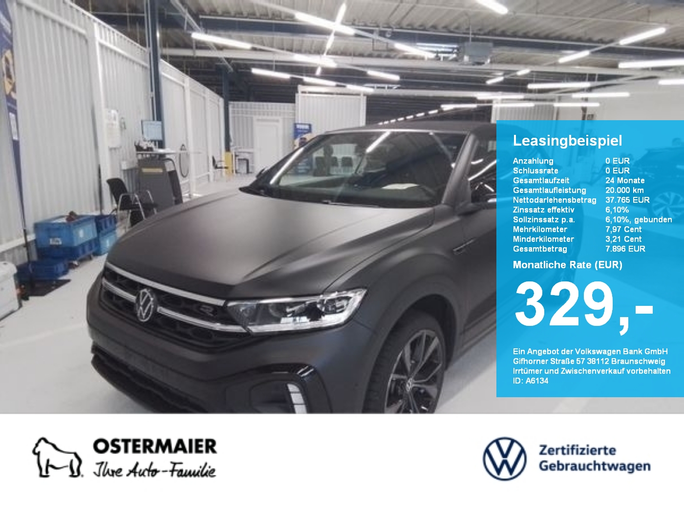 Volkswagen T-Roc Cabriolet 1.5 TSI R-LINE EDITION BLACK 150PS 62T 5J-G