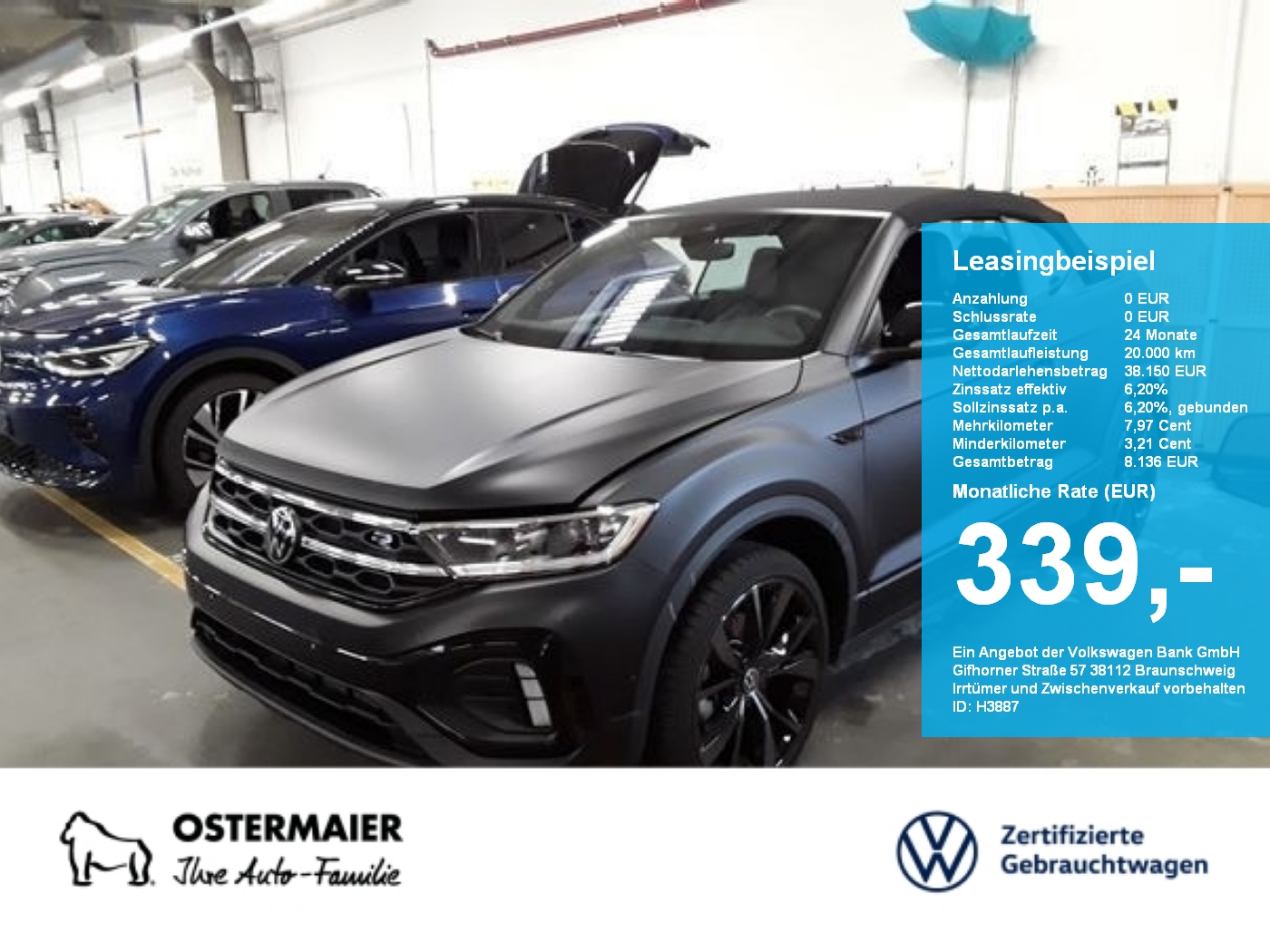Volkswagen T-Roc Cabriolet 1.5 TSI R-LINE EDITION BLACK 150PS 5J-G VC