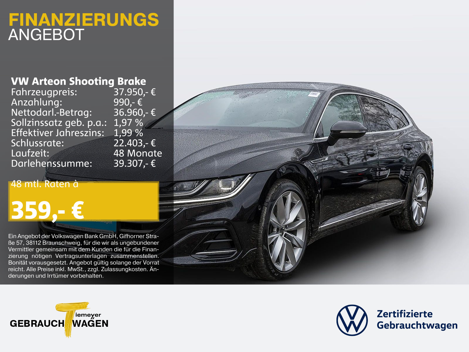 Arteon Shooting Brake 1.4 TSI DSG eHybrid R-LINE UPE72 LEDER ST.HEIZ AHK