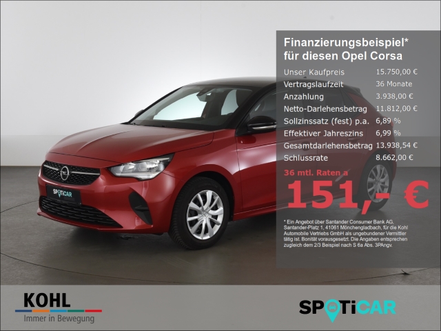 Opel Corsa 1.2 F Edition Spurhalteass