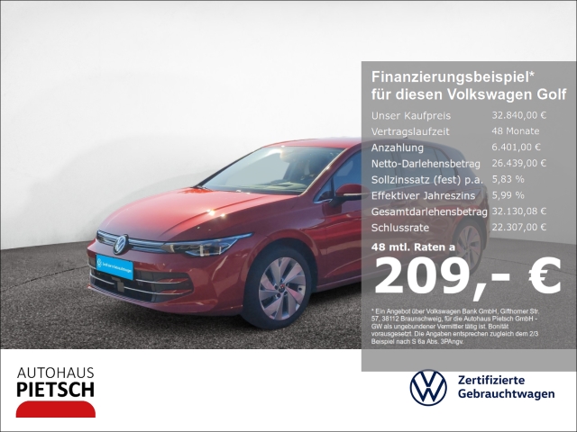 Golf VIII 1.5 eTSI Style Matrix Head-Up Navi