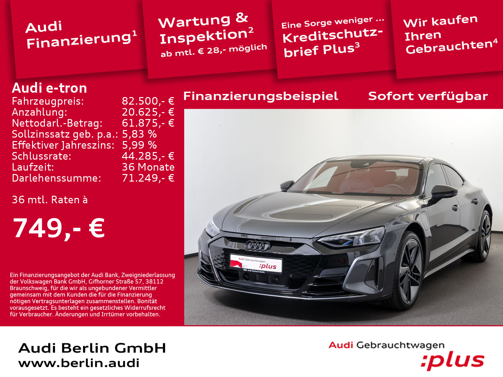 e-tron RS GT qu. 360°K MATRIX NAVI NACHTS HUD