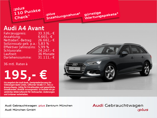 A4 Avant 40 TDI S tronic advanced Navi+/Kamera/SitzHzg