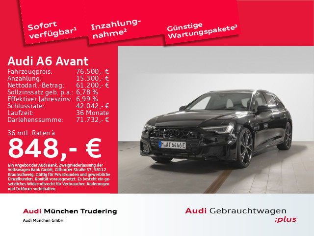 Audi A6 Avant S line 50 TFSI e quattro Businesspaket Interieur S line Optikpaket schwarz vo