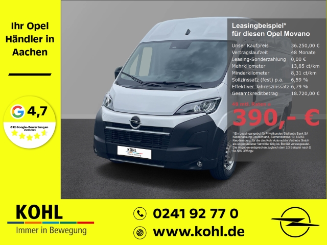 Movano 3.5t L3H2 140 PS Navi DAB LED Rückfahrk.