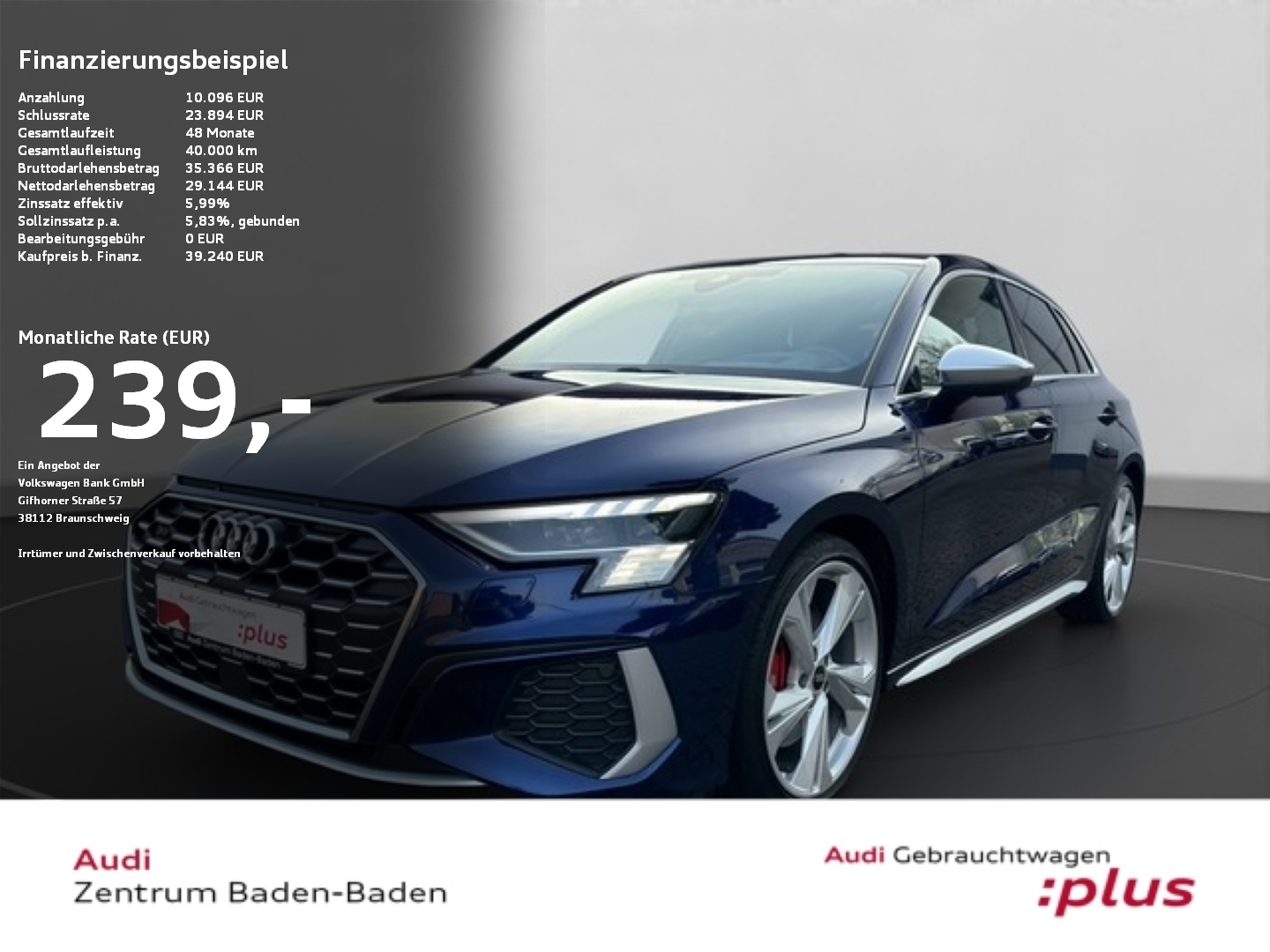 S3 Sportback 2.0 TFSI quattro *MATRIX*B&O*KAMERA