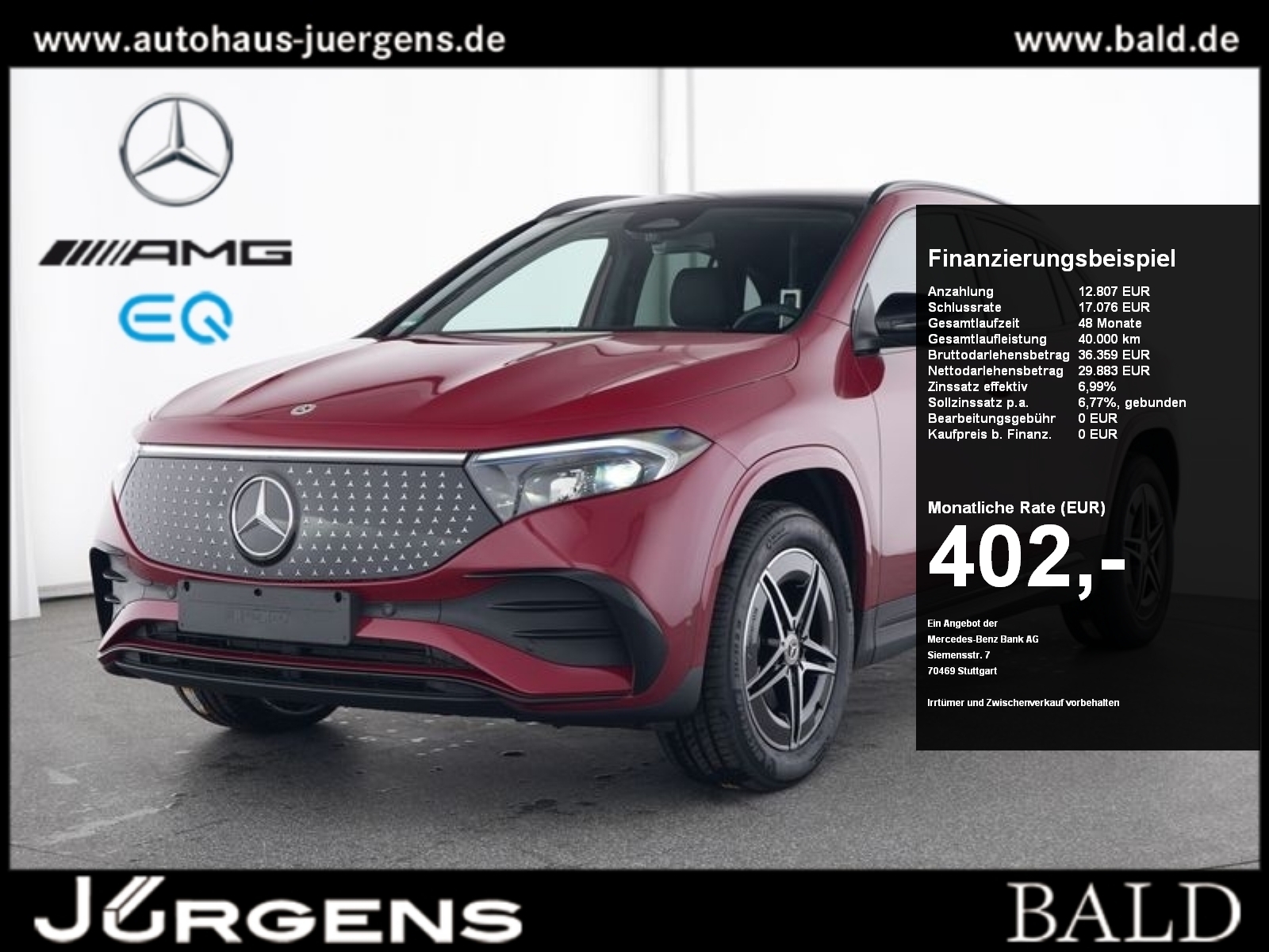 EQA 300 4M AMG-Sport/LED/Cam/Pano/Distr/Night/18