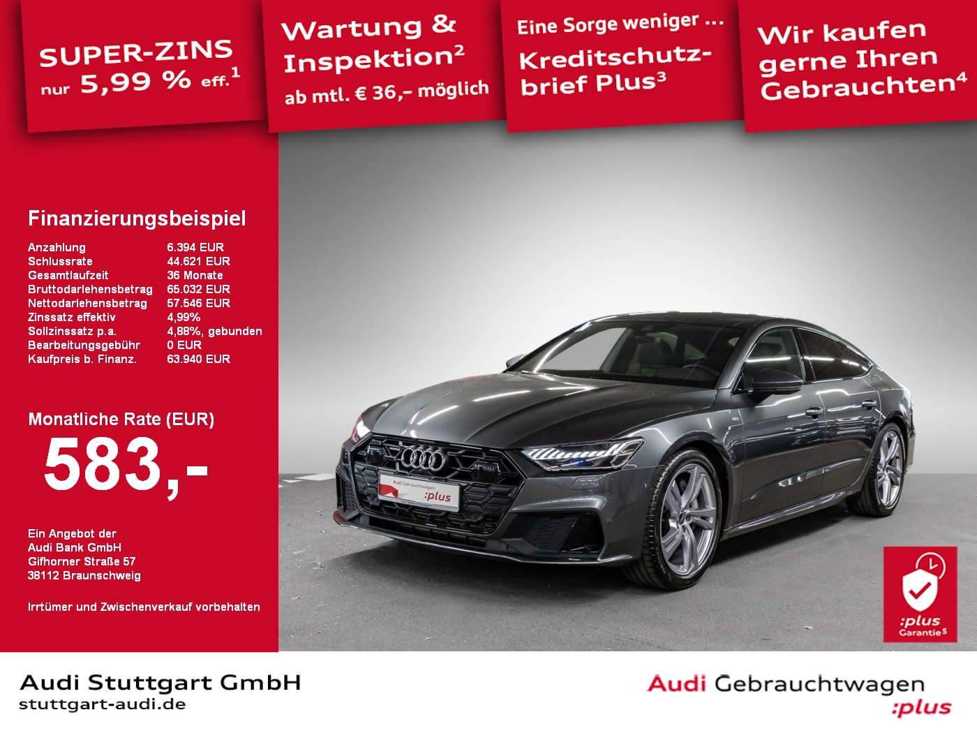 A7 Sportback 50 TFSI e quattro S tronic Matrix