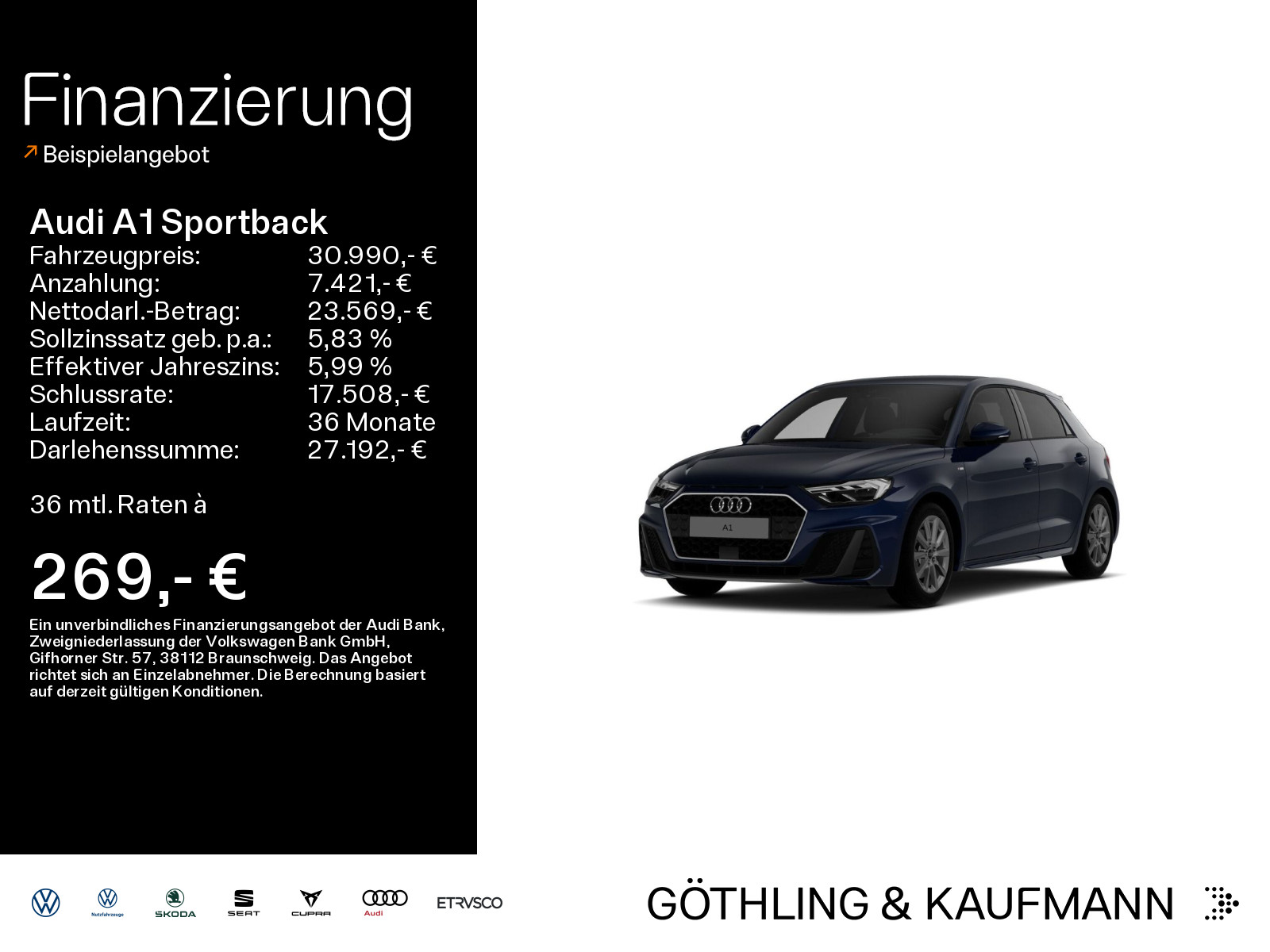 A1 Sportback S line 30 TFSI 85(116) kW(PS) S tronic