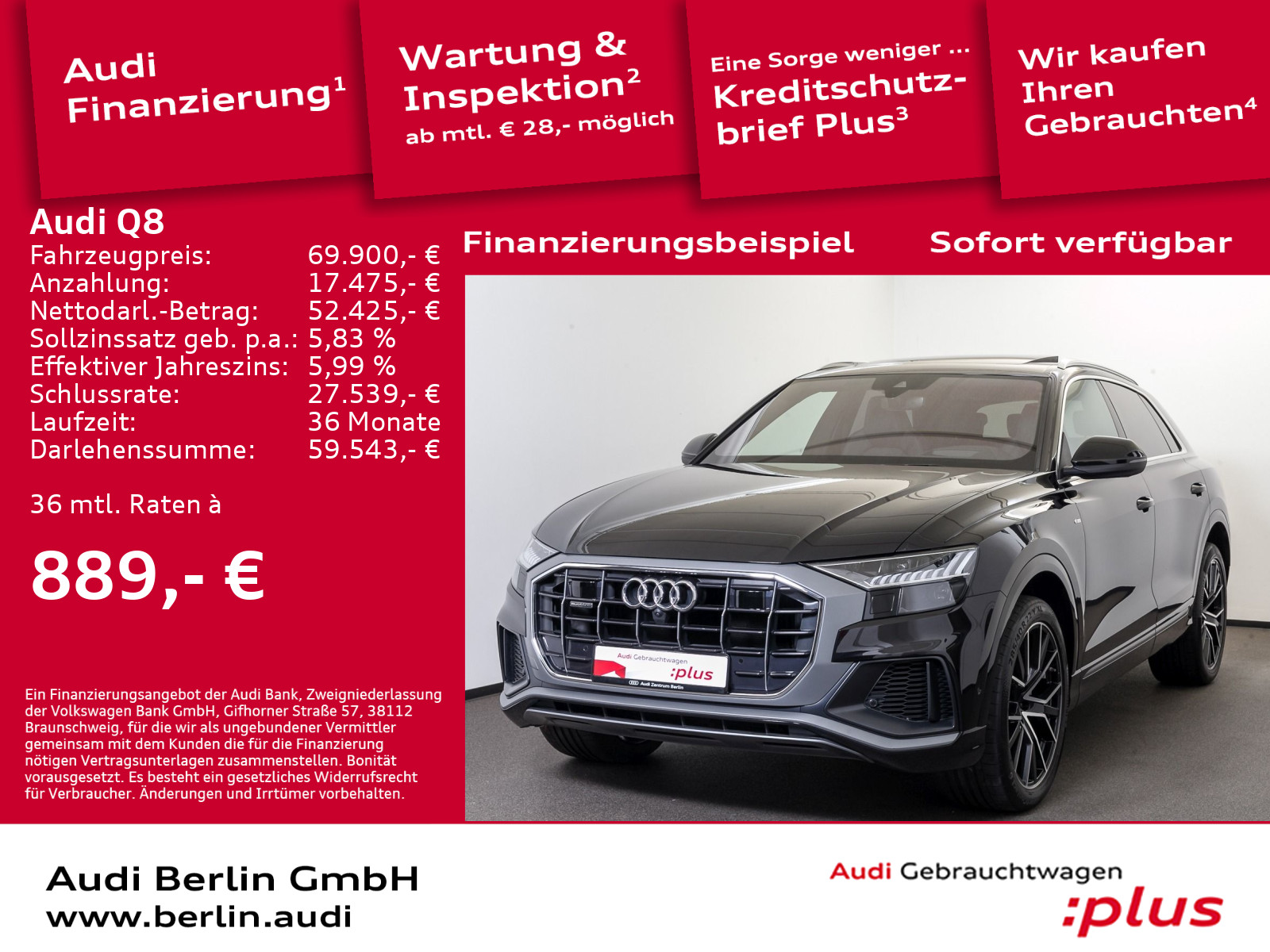 Q8 50 TDI qu. tiptr. AHK STDHZG 360°K PANO HUD