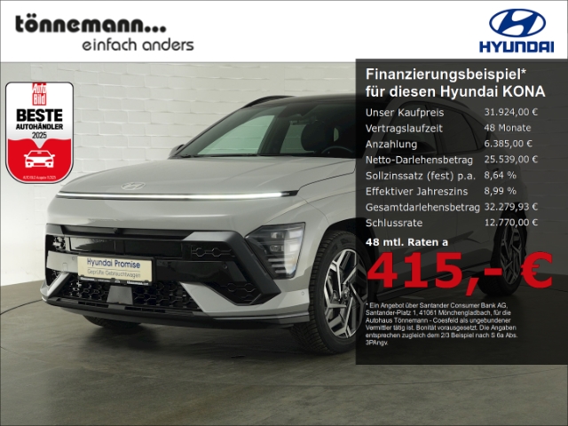 KONA T-GDI HEV N-LINE DCT+AHK+VOLL LED+NAVI+AROUND VIEW MONITOR+SCHIEBEDACH+BOSE