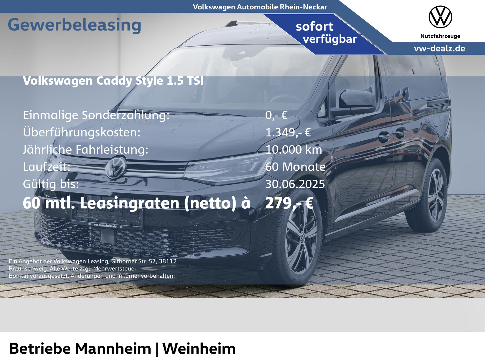 Caddy Style 5-Sitzer 1.5 TSI EU6 DSG Navi AHK