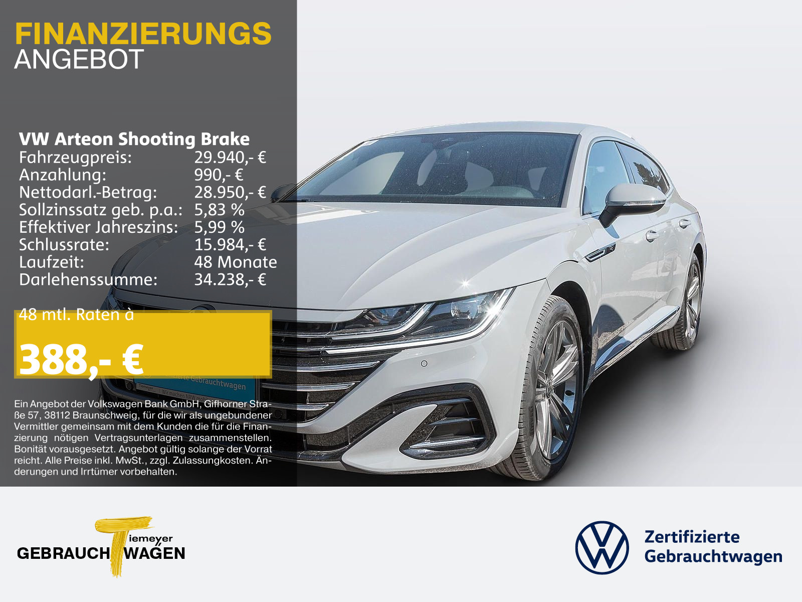 Arteon Shooting Brake 2.0 TDI DSG R-LINE LED AHK